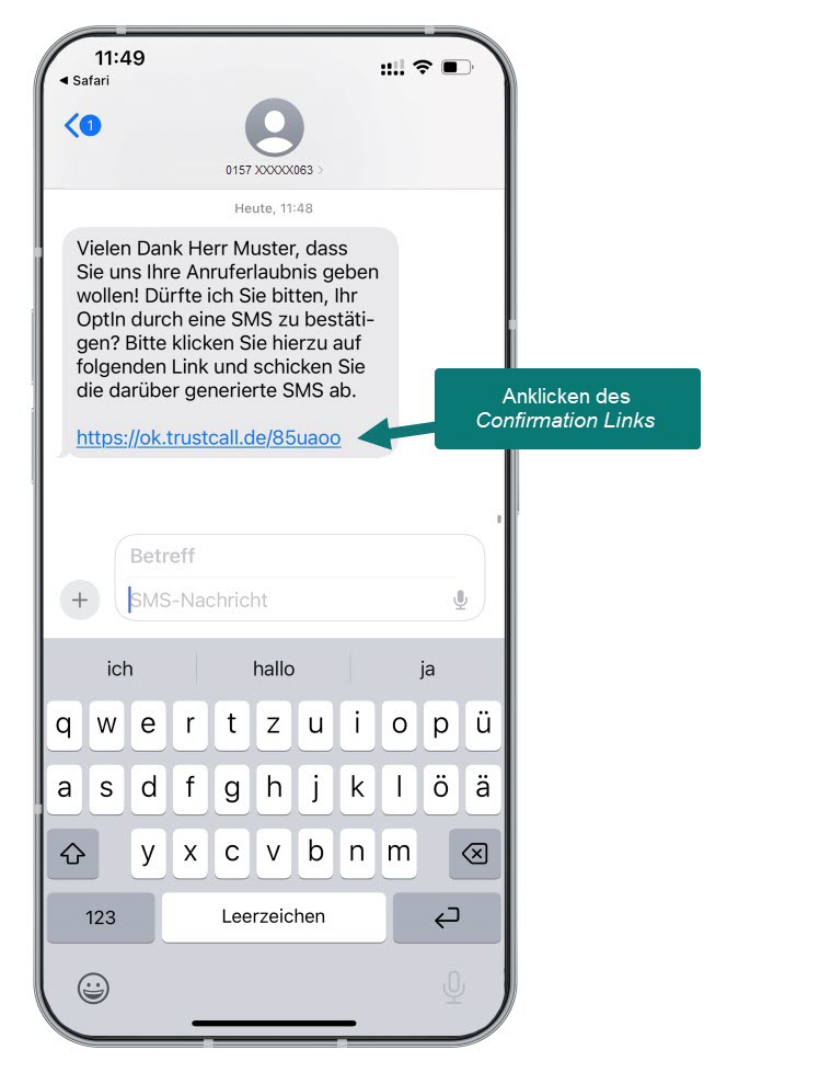 ClickConfirmationLinkSMS