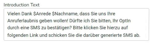 Beispiel Introduction Text