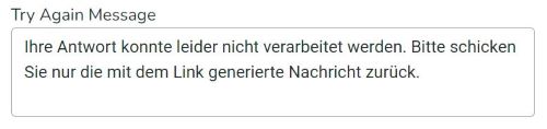 Beispiel Try Again Message
